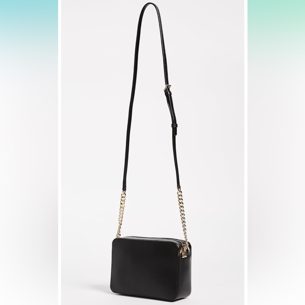 MICHAEL Michael Kors Ginny Crossbody Light Up Camera Bag Black Leather $500 - Picture 4 of 16